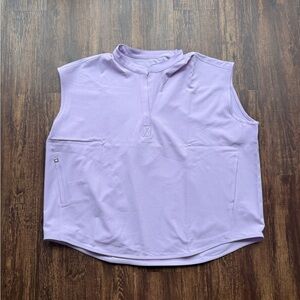 NWT FIGS Women’s Lavender Dew Purple Rafaela Three Pocket Scrub Top - Size 3XL
